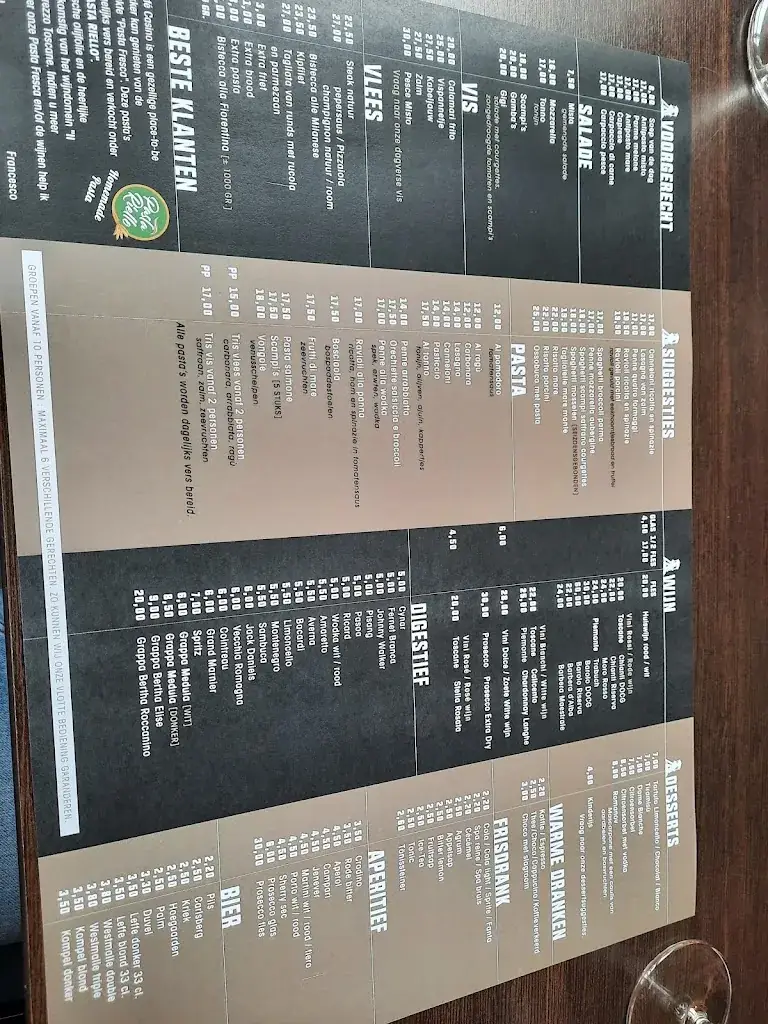 Menü_Grand Café Casino_Maasmechelen_Bild_2