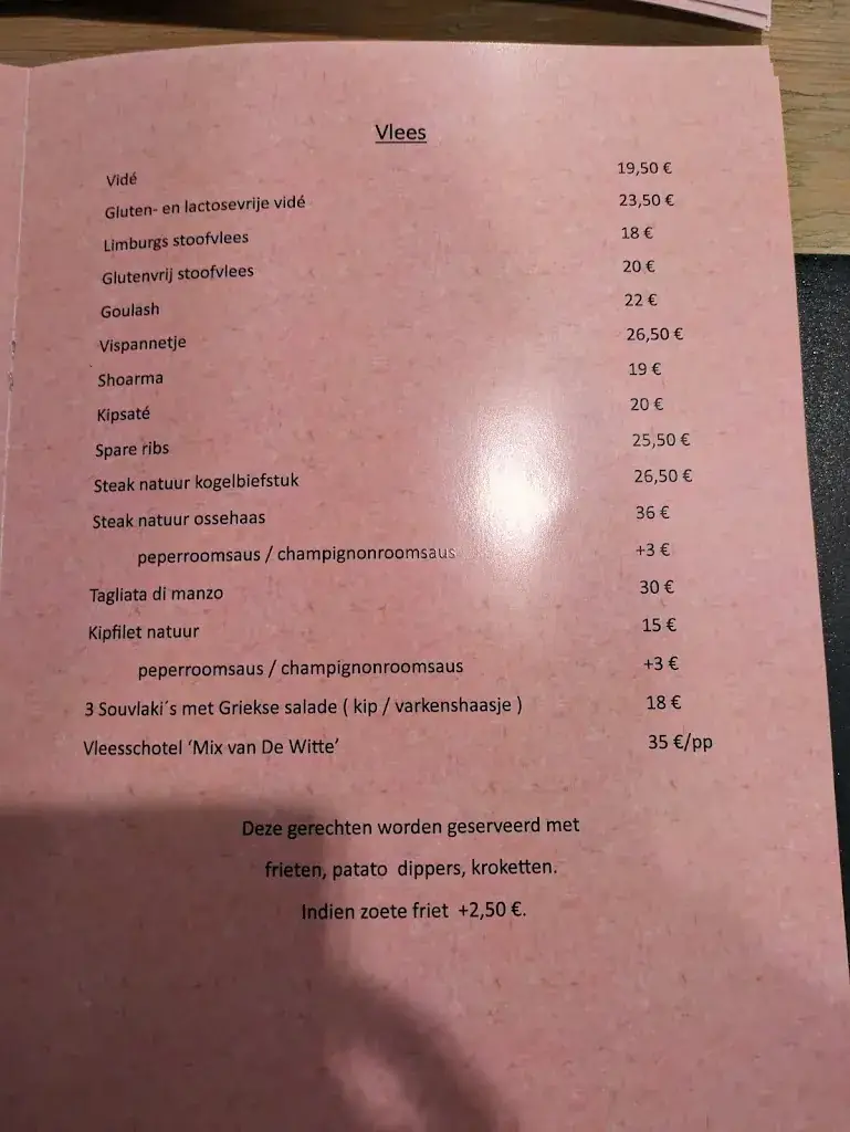 Menü_Brasserie De Witte_Maasmechelen_Bild_1