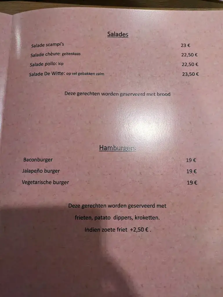 Menü_Brasserie De Witte_Maasmechelen_Bild_2