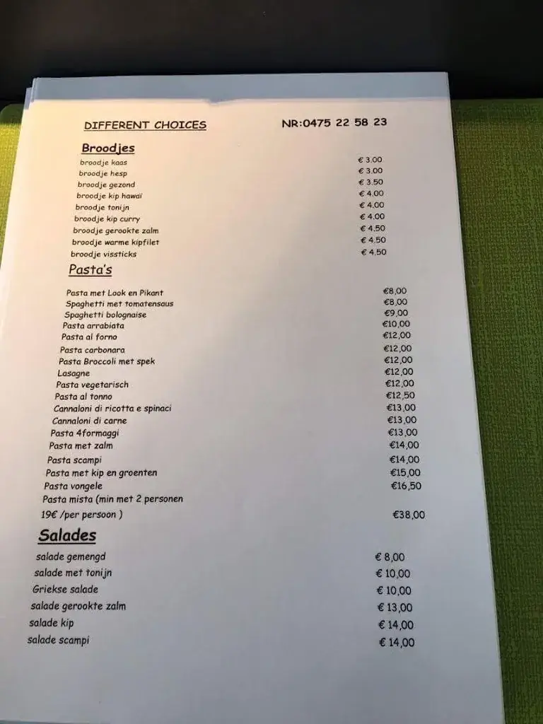 Menu_Different Choices_Maasmechelen_imagen_1