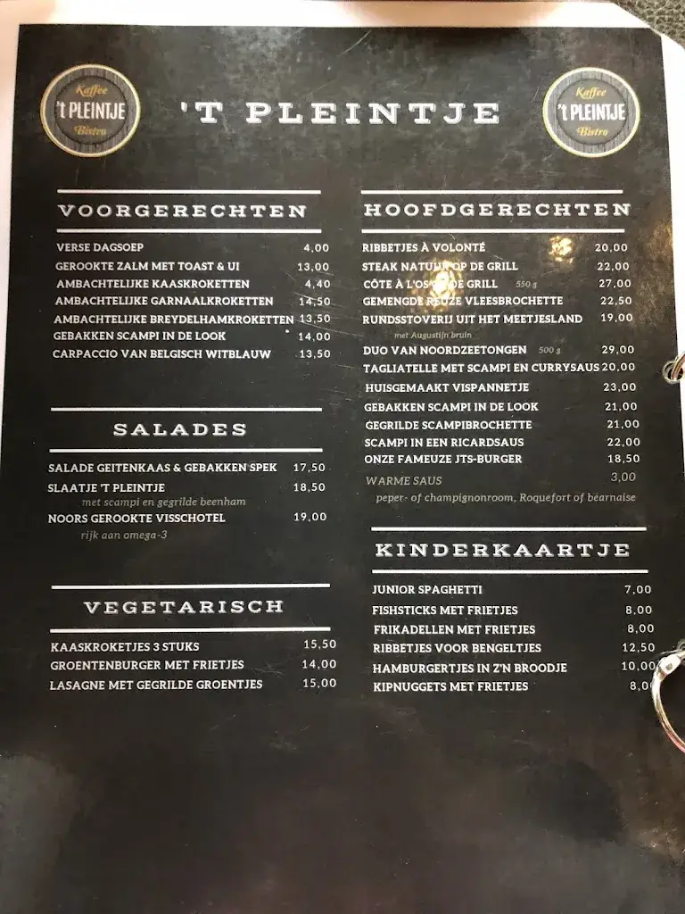 Menu_Bistro 't Pleintje_Maldegem_imagen_2
