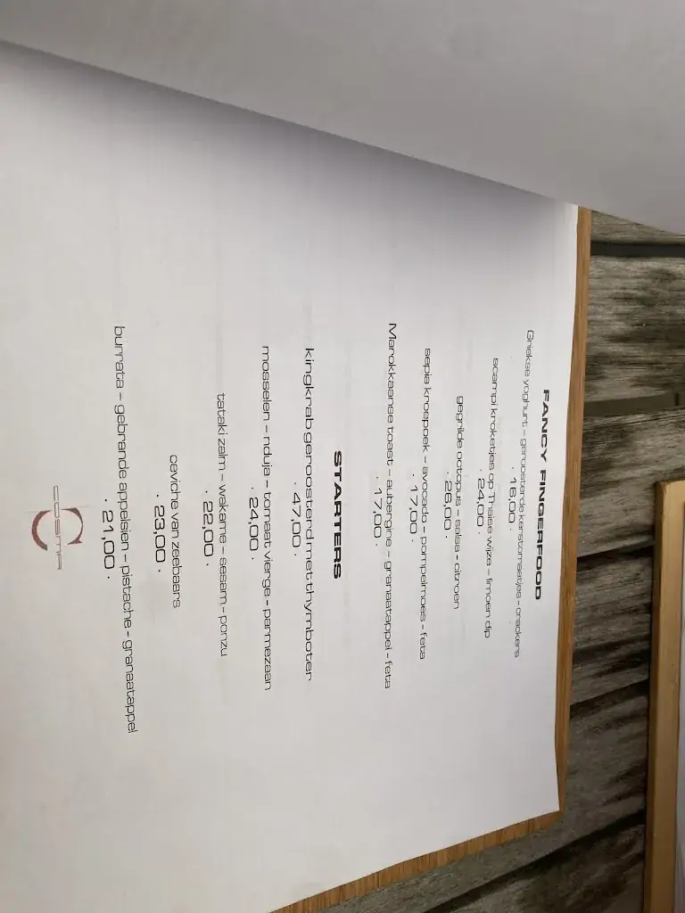 Menu_Cosma (Foodhouse)_Mechelen_image_2