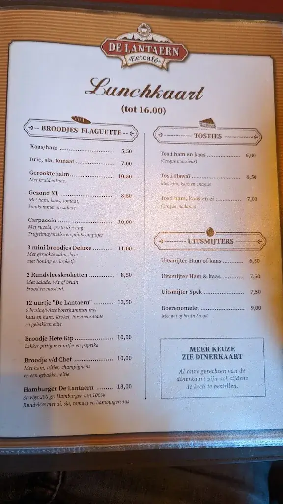 Menü_Eetcafé De Lantaern_Baarle-Hertog_Bild_1