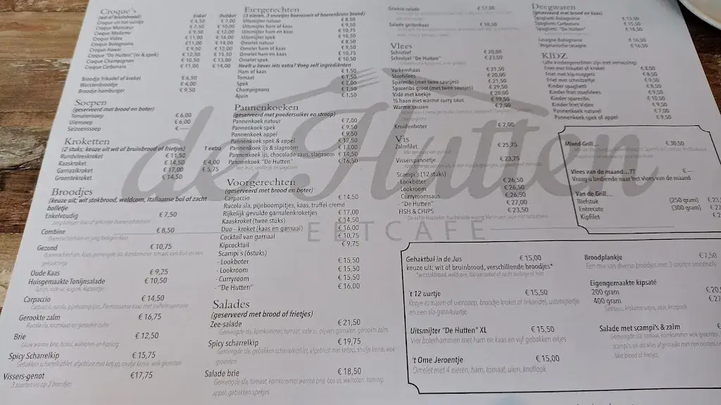 Menü_Eetcafé De Hutten_Lommel_Bild_2