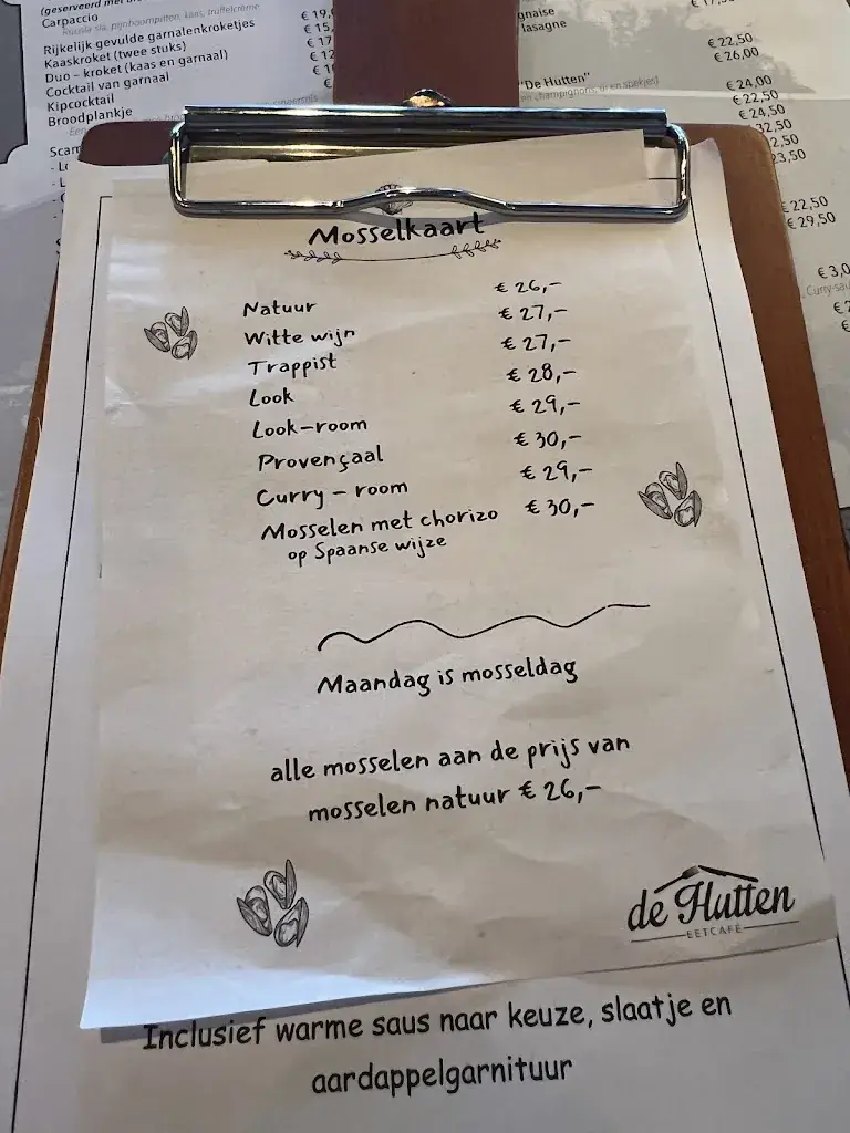 Menü_Eetcafé De Hutten_Lommel_Bild_3