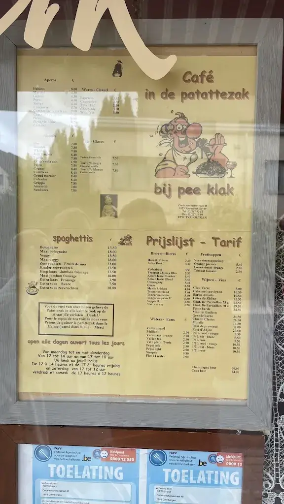 Menü_In de Patattezak bij Pee Klak_Grimbergen_Bild_1