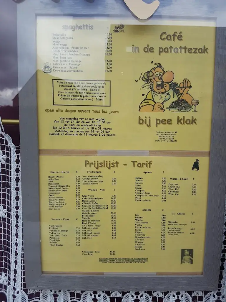 Menü_In de Patattezak bij Pee Klak_Grimbergen_Bild_2