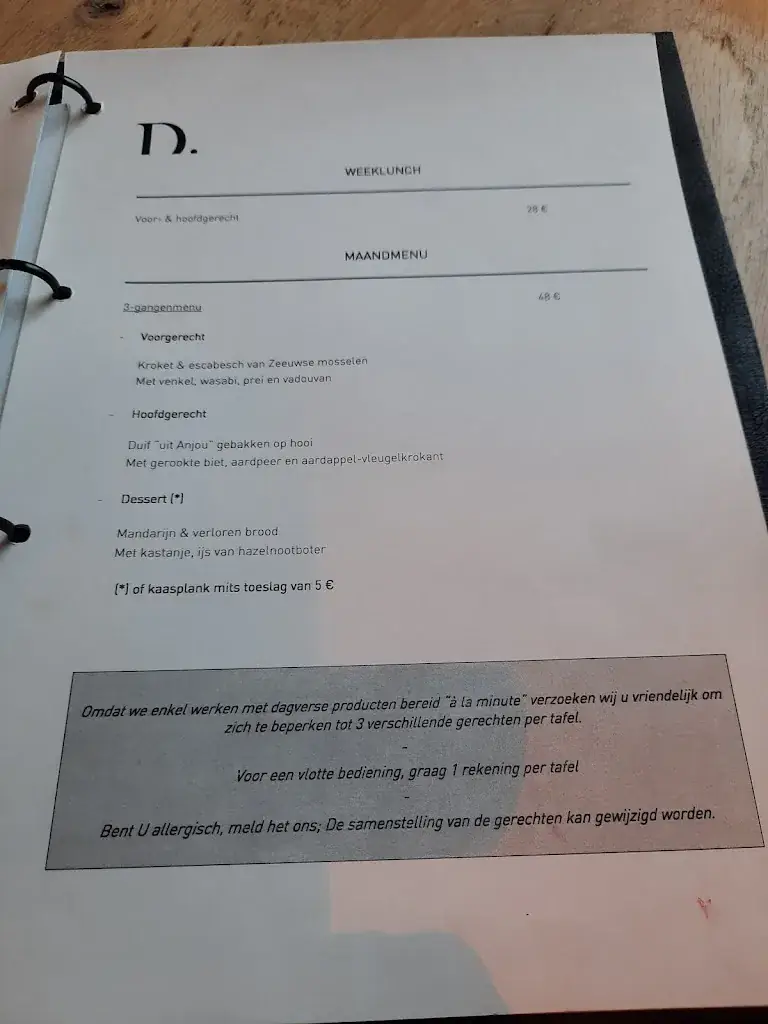 Menü_Brasserie Dæfnis_Menen_Bild_1