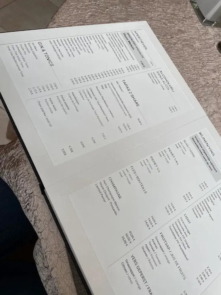 Menu_Au beau jardin, Restaurant_Menen_image_1