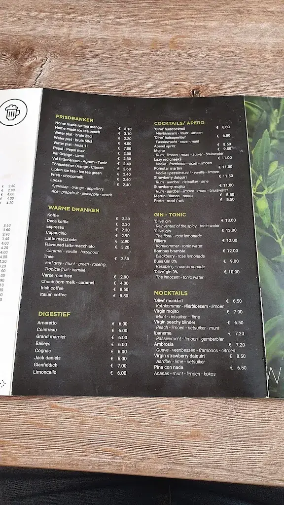 Menu_Gastrobar olive_Arendonk_image_1
