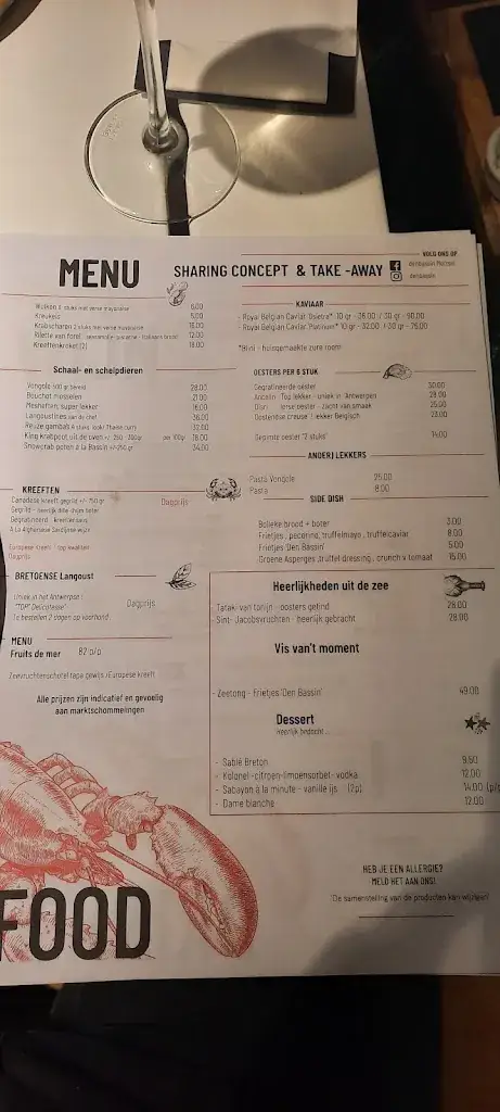 Menu_Den Bassin_Mortsel_imagen_1