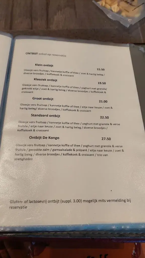 Menü_De Kongo_Merksplas_Bild_4