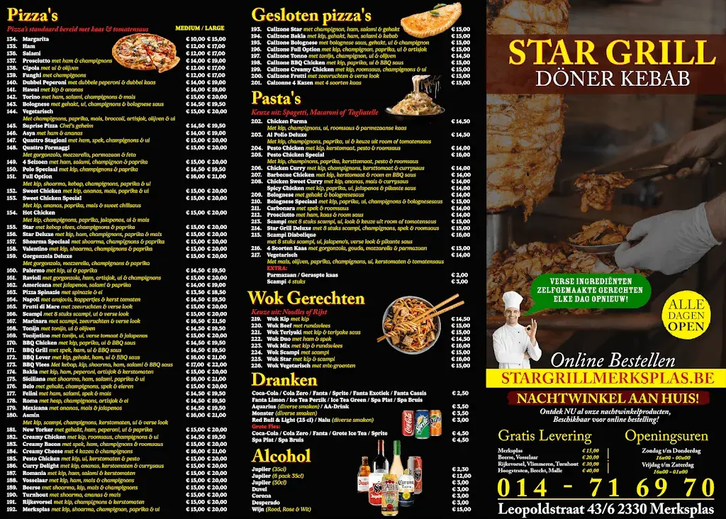 Menu_Star Grill_Merksplas_imagen_1