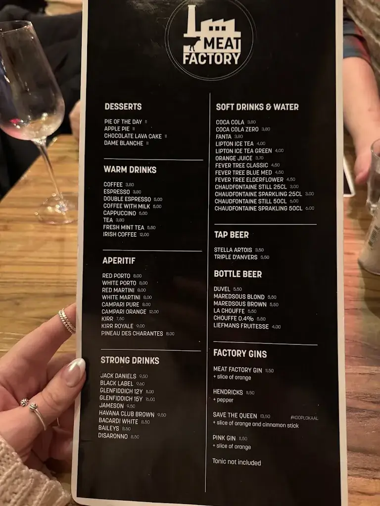 Menü_Meat Factory_Antwerpen_Bild_4