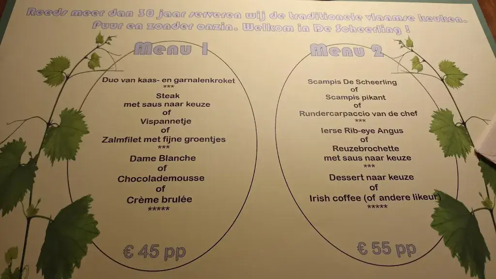 Menu_De Scheerling - Ninove_Ninove_image_1