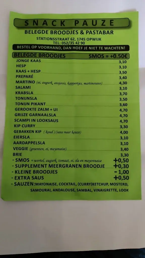 Menü_Foodcorner Opwijk_Opwijk_Bild_3