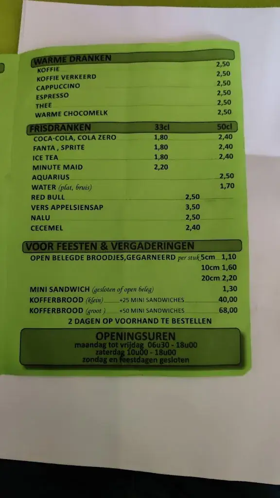 Menü_Foodcorner Opwijk_Opwijk_Bild_4