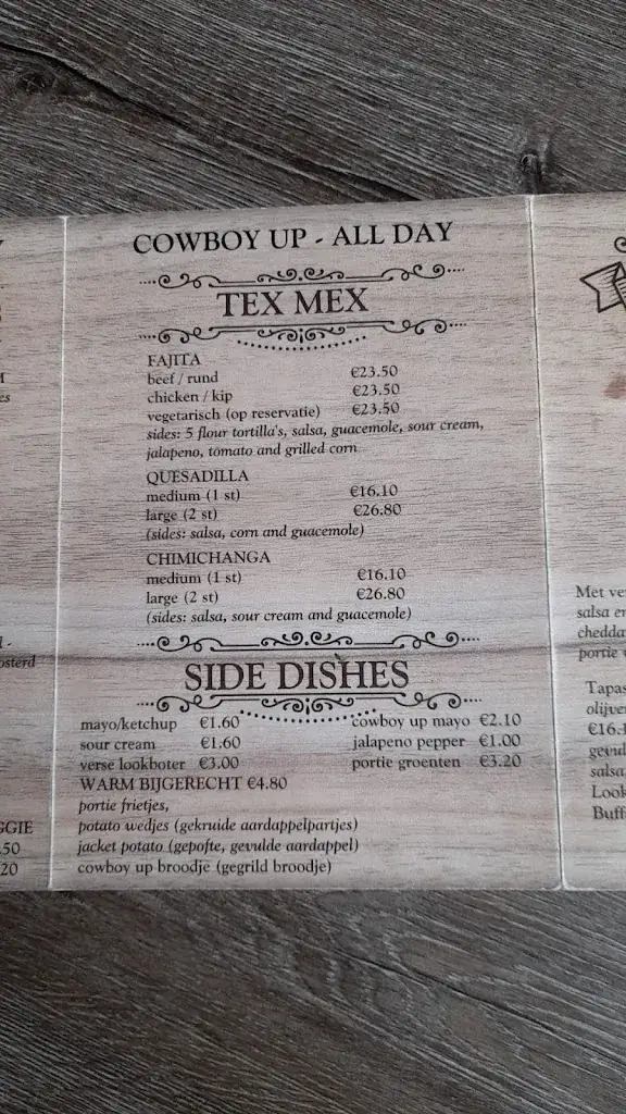 Menü_Cowboy Up_Oostkamp_Bild_3