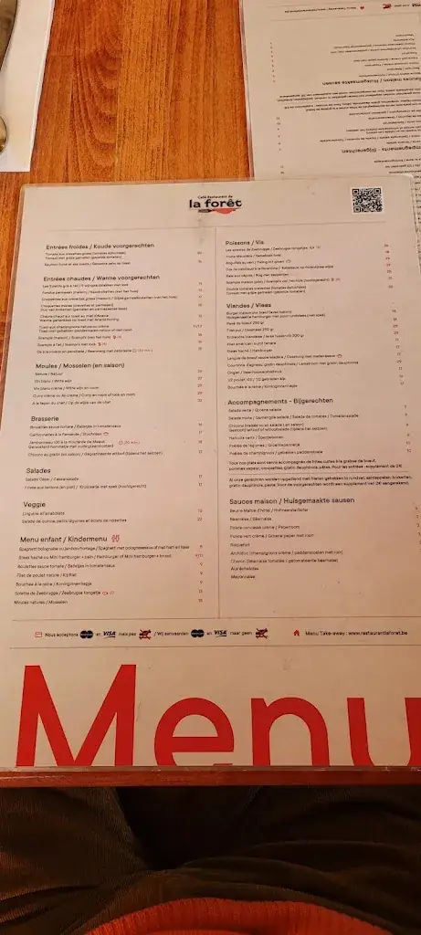 Menu_Café-Restaurant de la forêt_Overijse_image_3