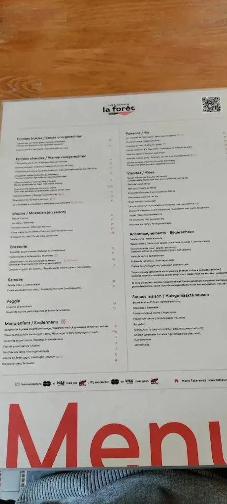 Menu_Café-Restaurant de la forêt_Overijse_image_4