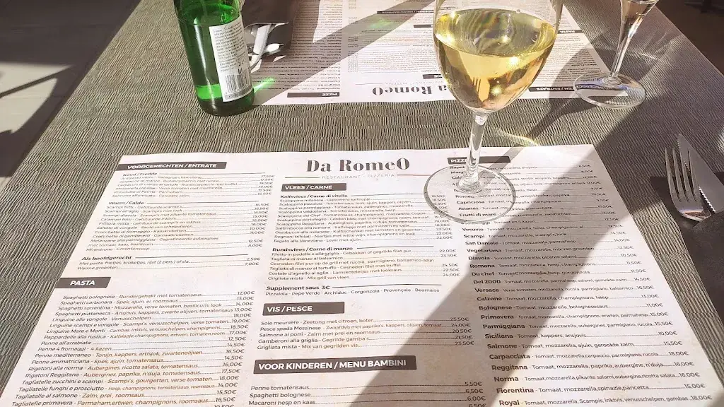 Menü_Da Romeo_Oudenaarde_Bild_2