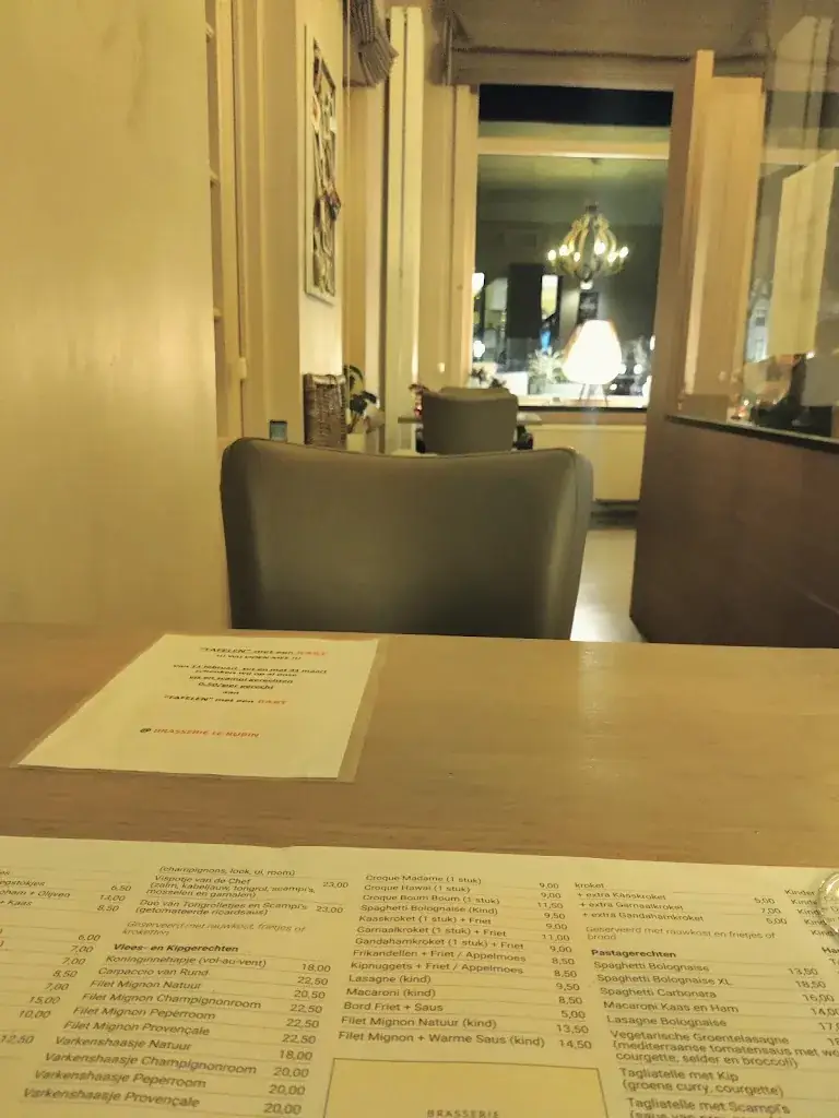 Menu_Brasserie Le Rubin_Oudenaarde_image_2
