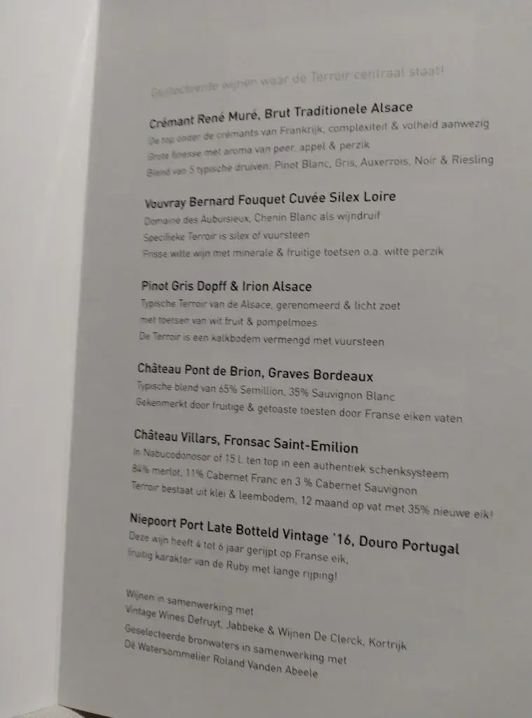 Menu_La Maison du Terroir_Oudenburg_image_2