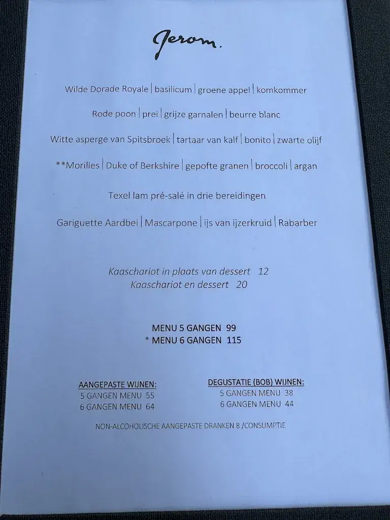 Menu_Jerom Restaurant_Antwerpen_image_1