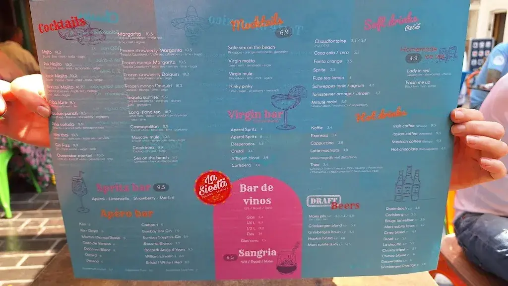 Menu_La Siesta Oostende_Oostende_image_1