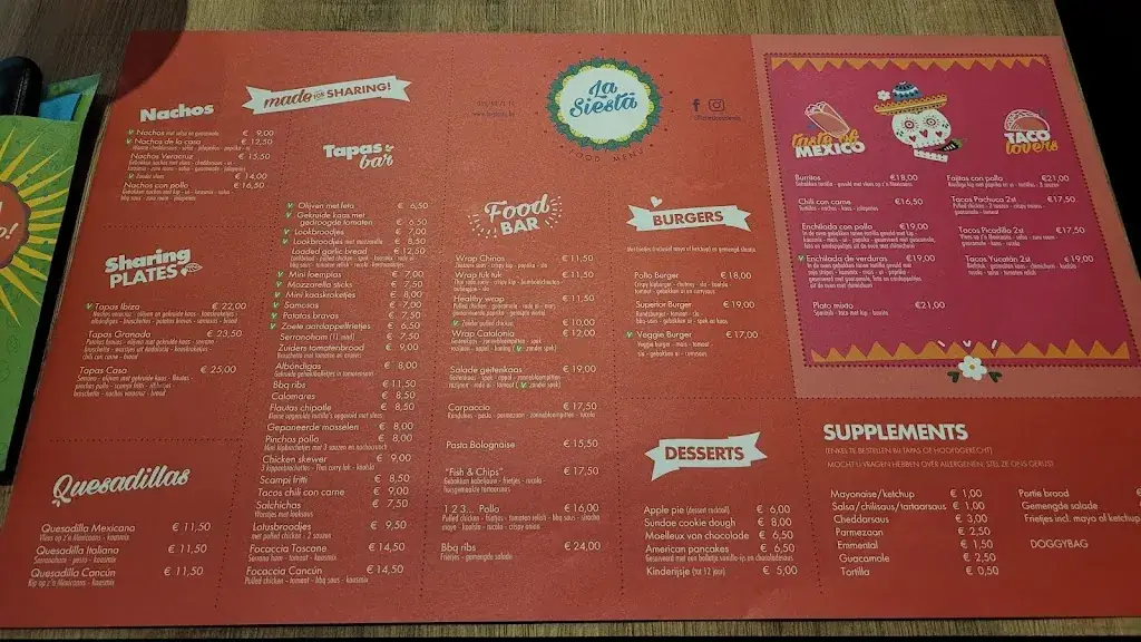 Menu_La Siesta Oostende_Oostende_image_3