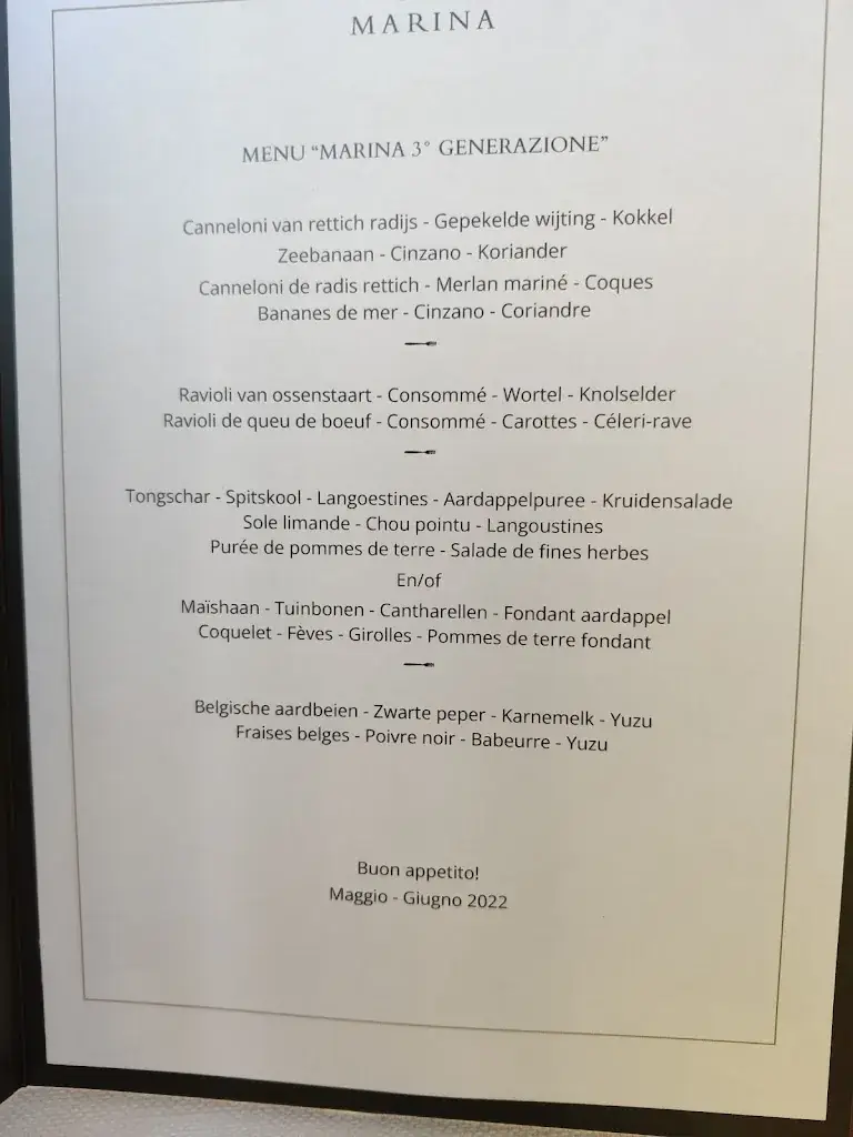 Menu_Culinair restaurant | Resto Marina_Oostende_imagen_1