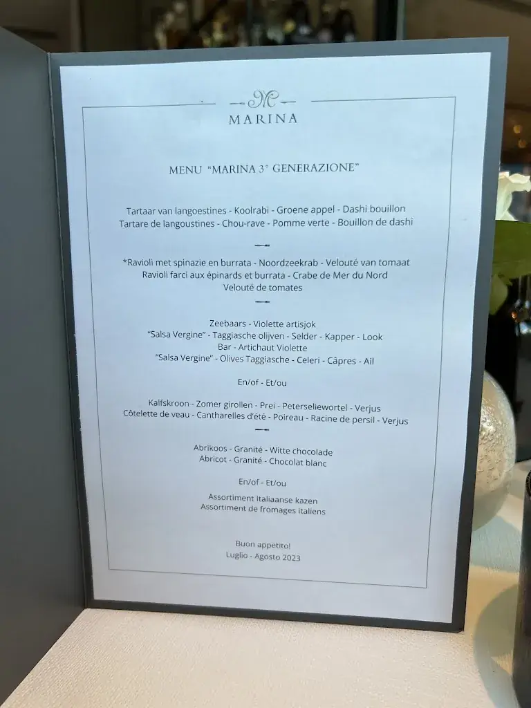 Menu_Culinair restaurant | Resto Marina_Oostende_imagen_3