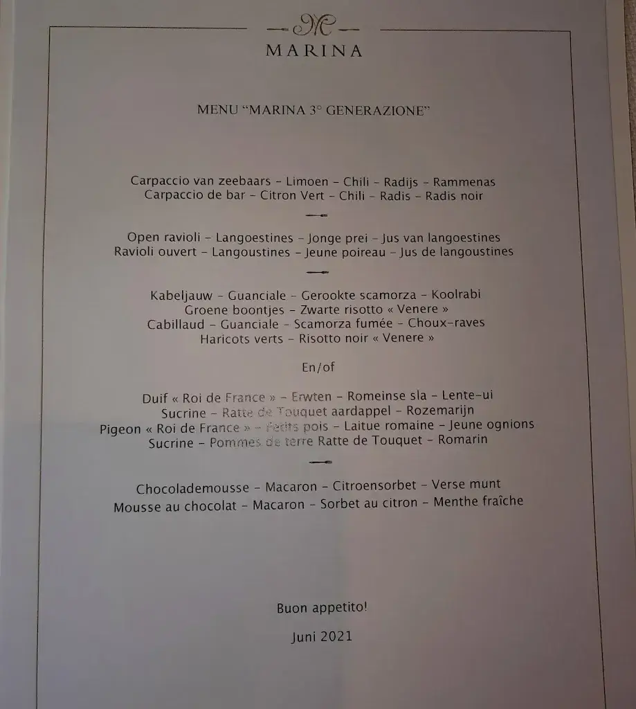 Menu_Culinair restaurant | Resto Marina_Oostende_imagen_4