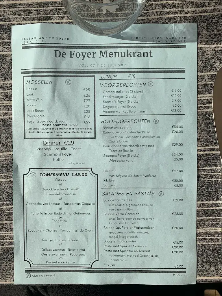 Menu_Le Foyer_Oostende_image_1