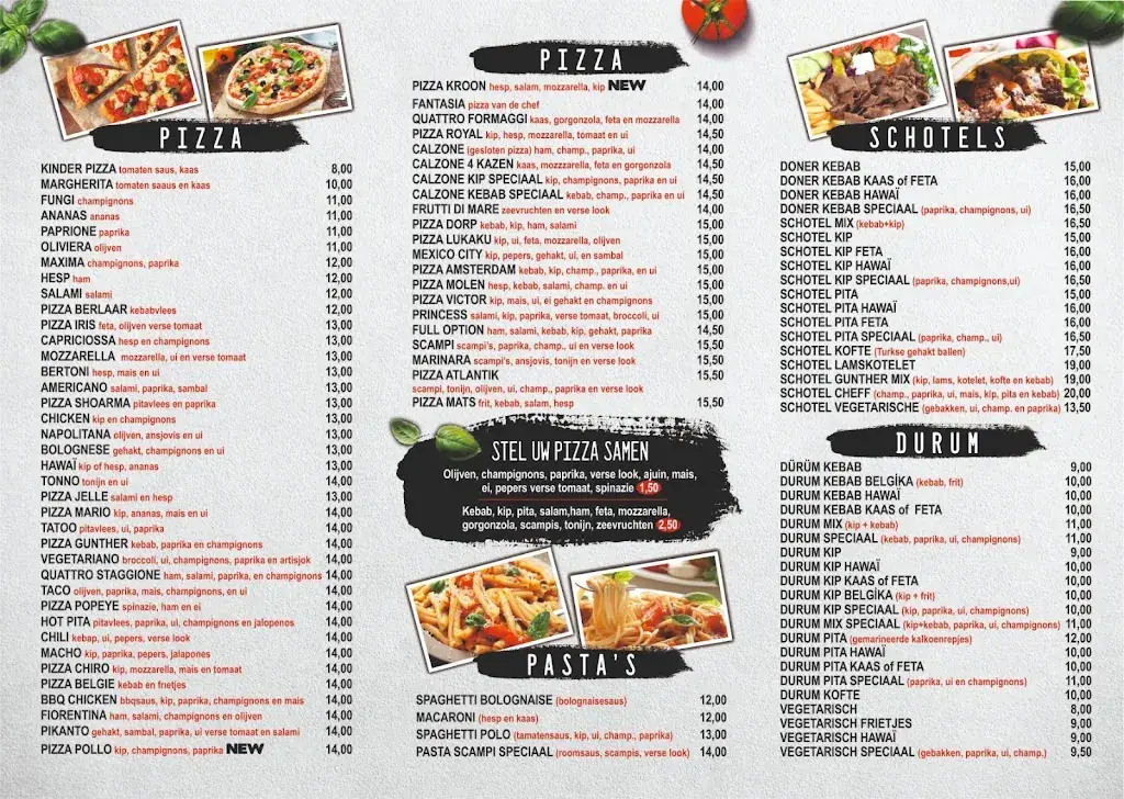 Menü_Pizzeria GUNTHER_Berlaar_Bild_1