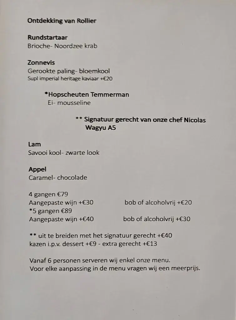 Menu_Restaurant Rollier_Puurs-Sint-Amands_image_2