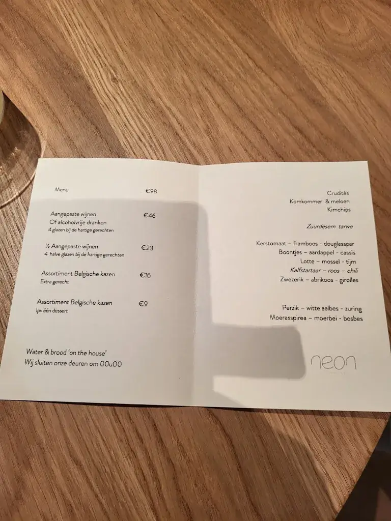 Menü_Neon Restaurant_Lier_Bild_3