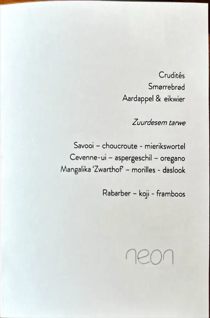 Menü_Neon Restaurant_Lier_Bild_4