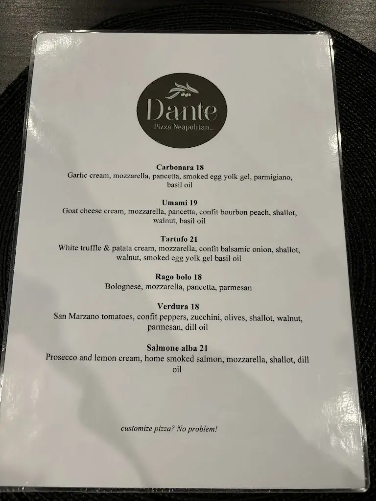 Menu_Dante Pizza Neapolitan_Riemst_image_1
