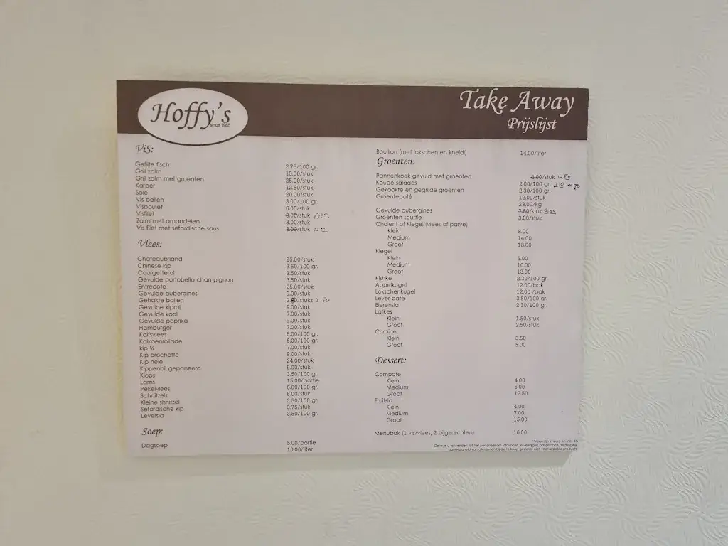 Menu_Hoffy's Restaurant & Take Away_Antwerpen_image_1