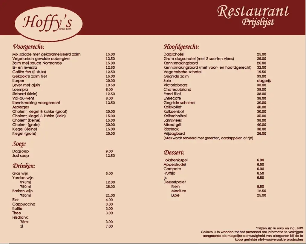 Menu_Hoffy's Restaurant & Take Away_Antwerpen_image_3