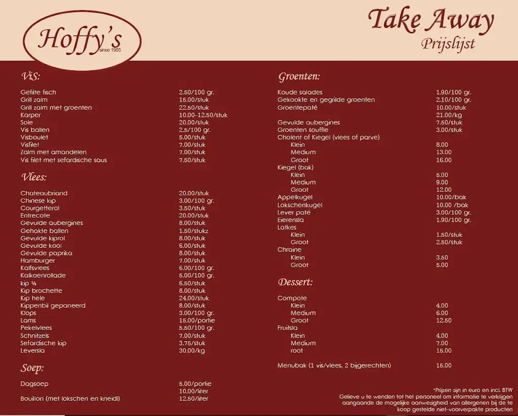 Menu_Hoffy's Restaurant & Take Away_Antwerpen_image_4