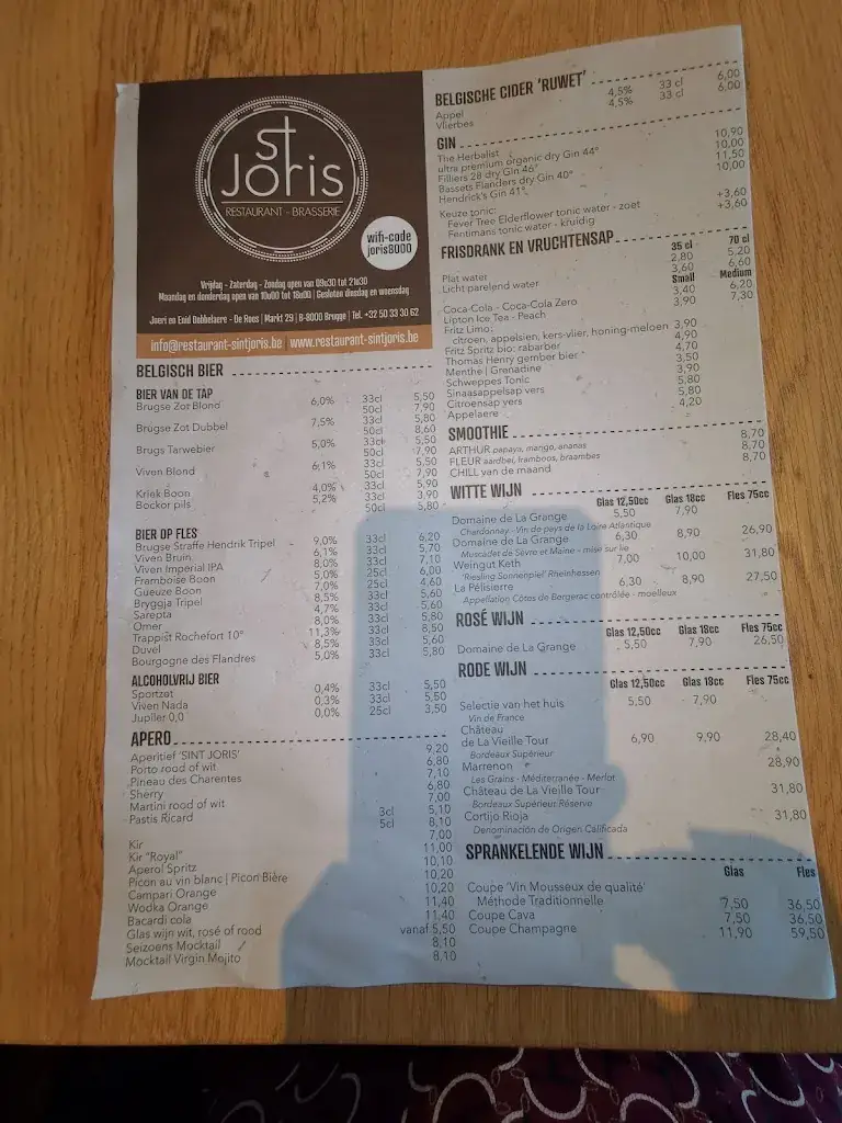 Menu_Sint Joris restaurant_Brugge_image_4
