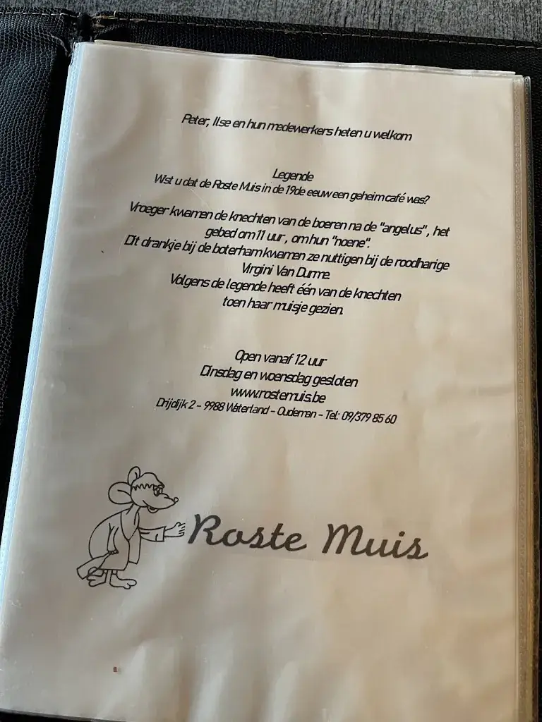 Menu_restaurant de Roste Muis_Sint-Laureins_image_1