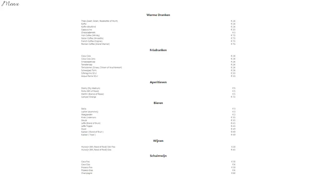Menü_Ter Korbeke Restaurant_Bierbeek_Bild_2