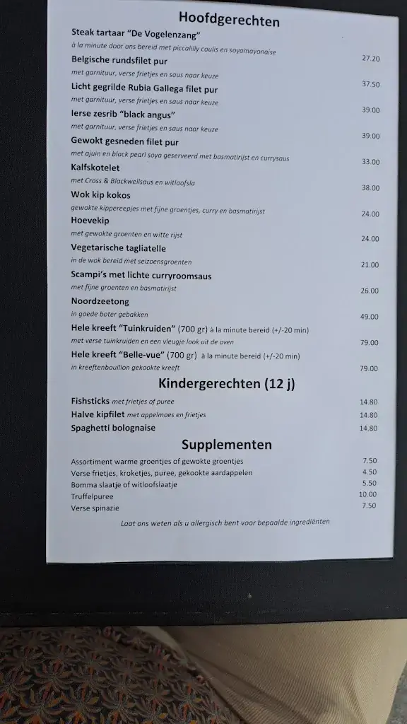 Menü_De Vogelenzang_Schilde_Bild_2