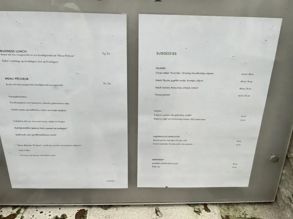 Menu_Auberge Du Pêcheur_Sint-Martens-Latem_image_1