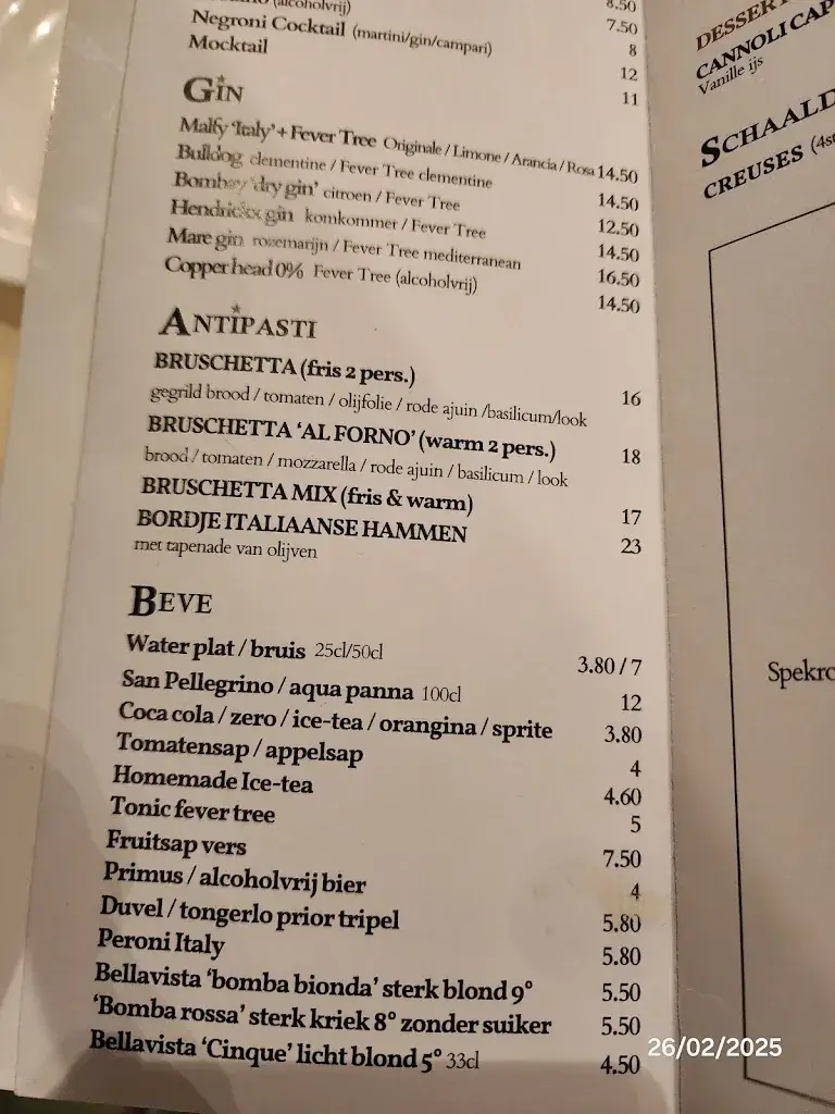 Menu_Bellavista ristorante_Temse_image_2