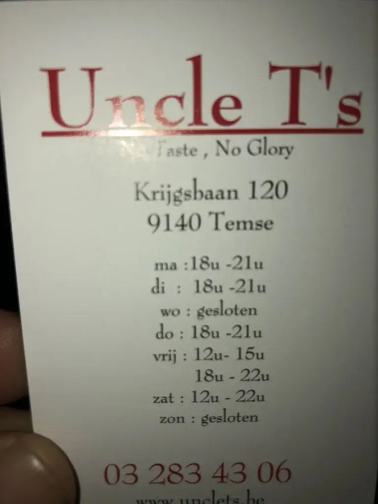 Menu_Uncle T'S_Temse_image_1