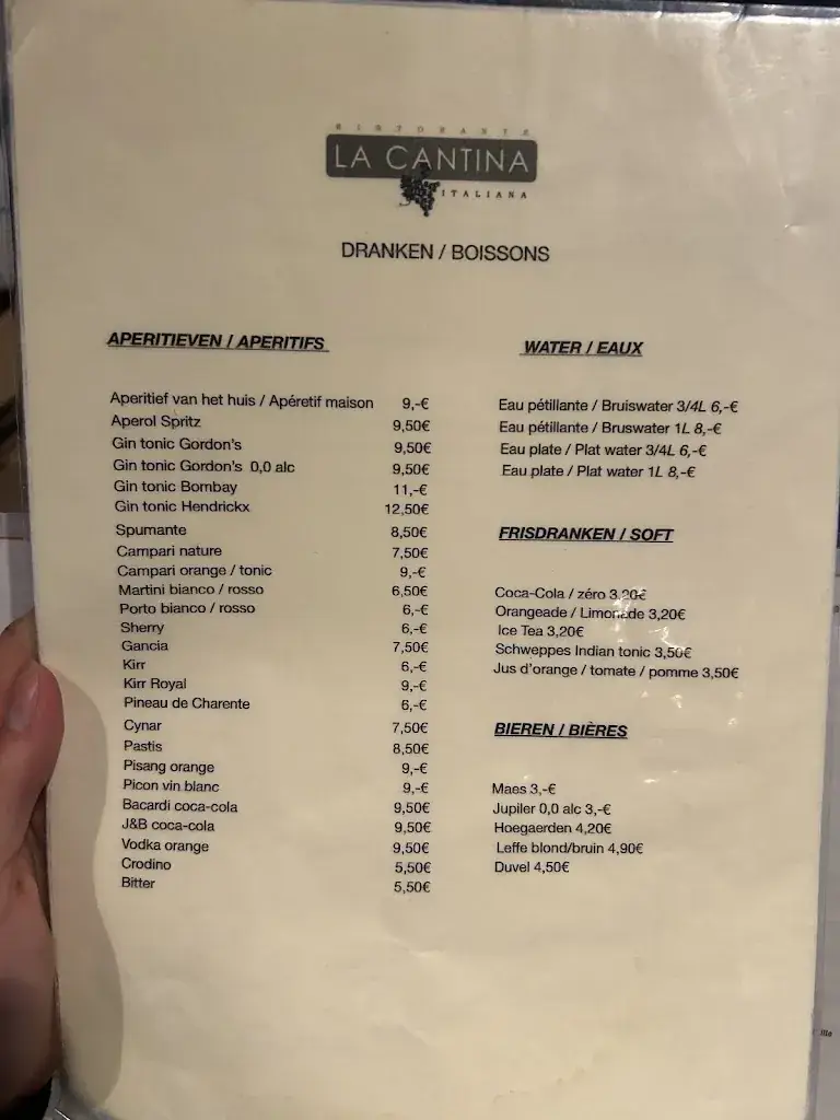 Menu_La Cantina Italiana_Tervuren_image_3